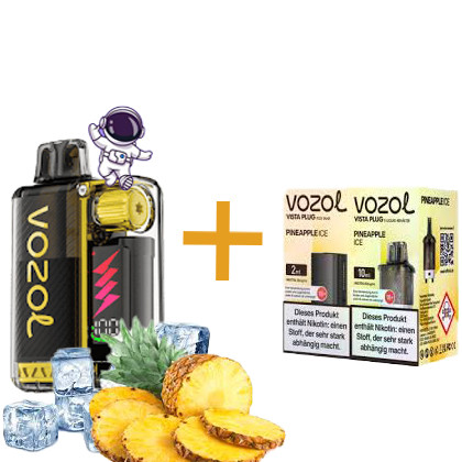 پاد وزوول 15000 پاف آناناس یخ(همراه کارتریج اضافه ) - vozol 15000 pinapple ice