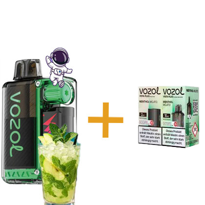 پاد وزوول 15000 پاف موهیتو(همراه کارتریج اضافه ) - vozol 15000 menthol mojito